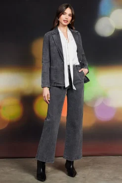 Lydia Rhinestone Denim Blazer*SKIES ARE BLUE Discount