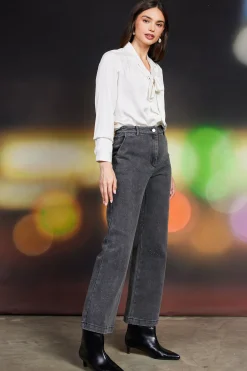 Lydia Rhinestone Denim Pants*SKIES ARE BLUE