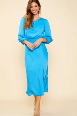 Mariela Front Slit Midi Dress*SKIES ARE BLUE Sale
