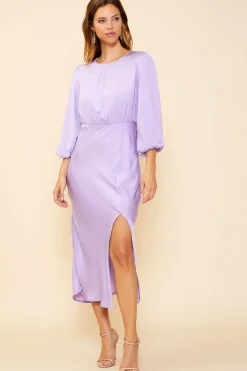 Mariela Front Slit Midi Dress*SKIES ARE BLUE Outlet