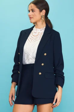 Maritime Ruched Blazer*SKIES ARE BLUE Hot