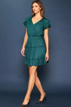 Maya Short Sleeve Ruffled Mini Dress*SKIES ARE BLUE Sale