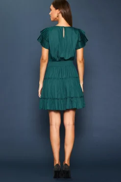 Maya Short Sleeve Ruffled Mini Dress*SKIES ARE BLUE Sale