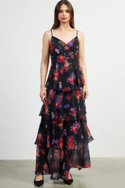 Mel Floral Print Tiered Maxi Dress*SKIES ARE BLUE Outlet