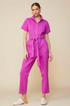 Millie Utility Zip Jumpsuit*SKIES ARE BLUE Clearance
