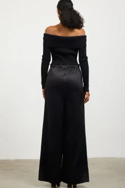 Mixed Media Off-Shoulder Jumpsuit*SKIES ARE BLUE Sale
