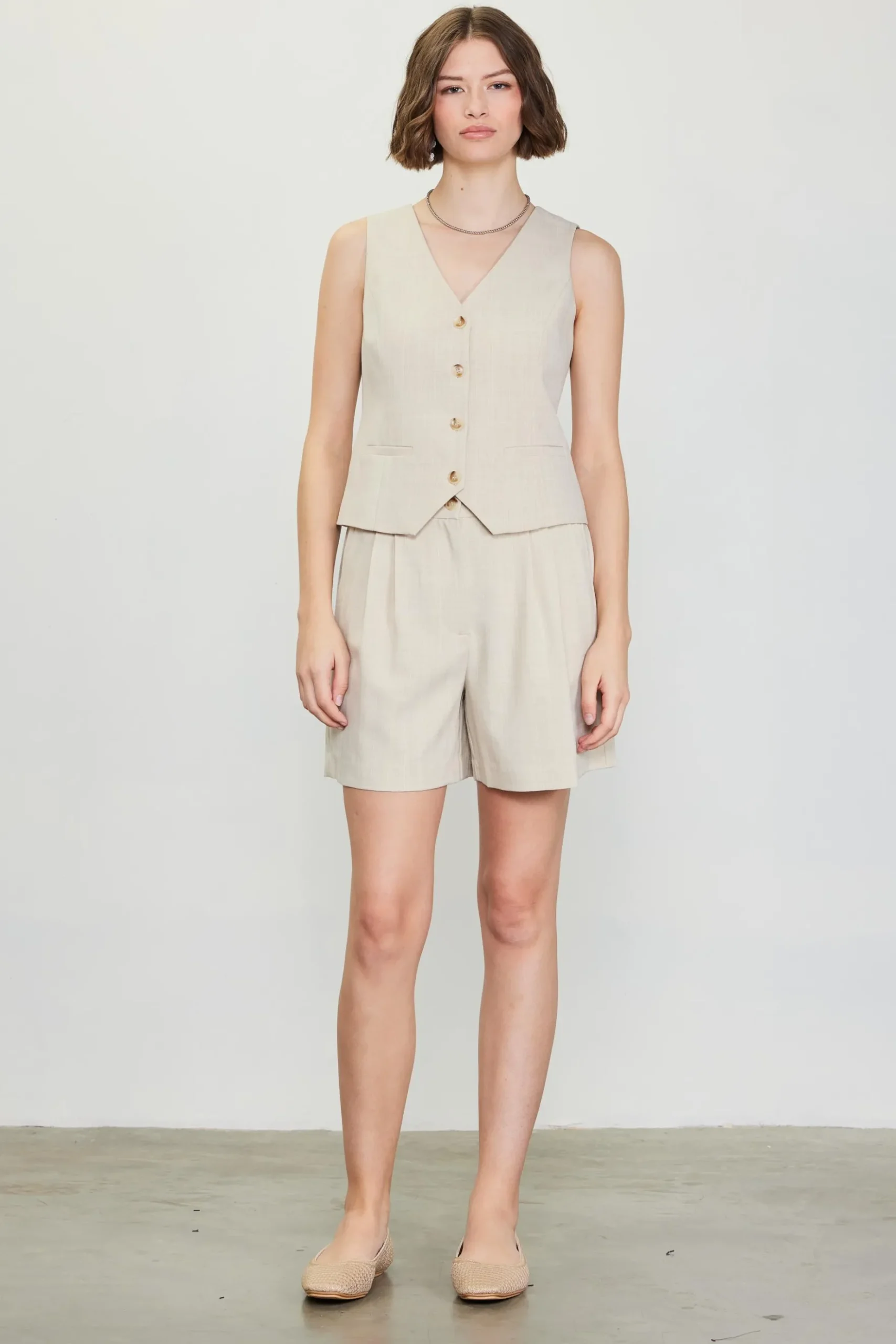 Mélange Pleated Shorts*SKIES ARE BLUE Outlet