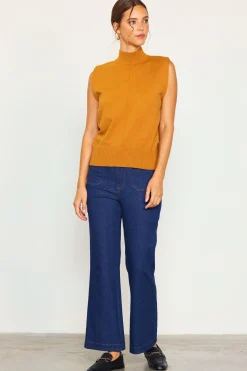 Mock Neck Sleeveless Knit Top*SKIES ARE BLUE Sale