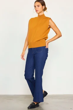 Mock Neck Sleeveless Knit Top*SKIES ARE BLUE Sale
