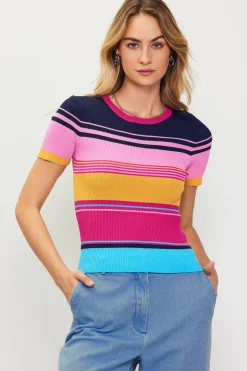 Multicolor Stripe Knit Top*SKIES ARE BLUE Discount