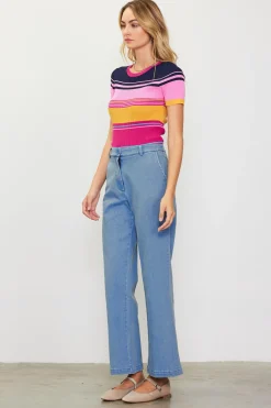 Multicolor Stripe Knit Top*SKIES ARE BLUE Discount