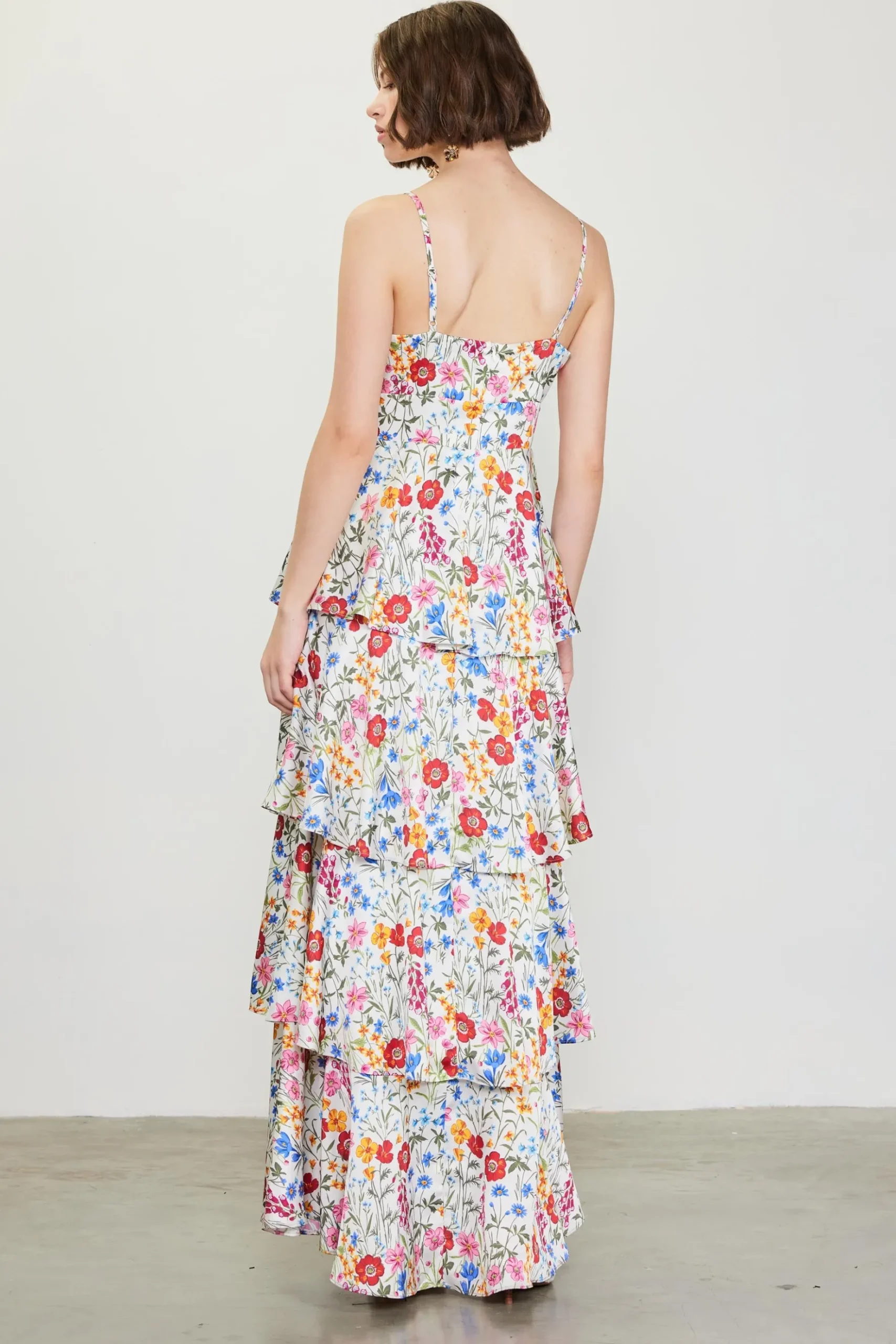 Natalia Floral Tiered Maxi Dress*SKIES ARE BLUE Discount