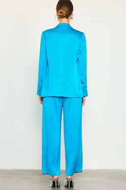 Neon Satin Welt Pocket Blazer*SKIES ARE BLUE Online