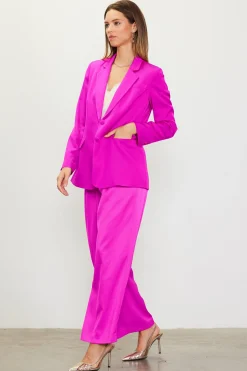 Neon Satin Welt Pocket Blazer*SKIES ARE BLUE
