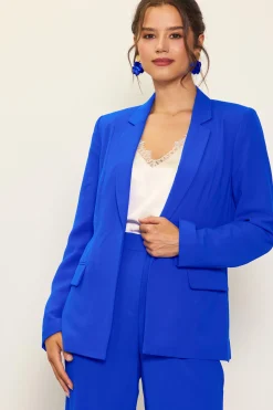 Neon Welt Pocket Blazer*SKIES ARE BLUE