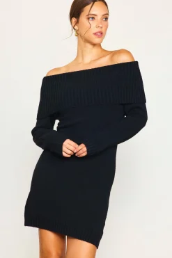 Off Shoulder Mini Sweater Dress*SKIES ARE BLUE Clearance