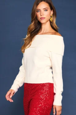 Off Shoulder Sweater*SKIES ARE BLUE Clearance