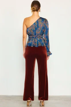One Shoulder Pleated Top*SKIES ARE BLUE