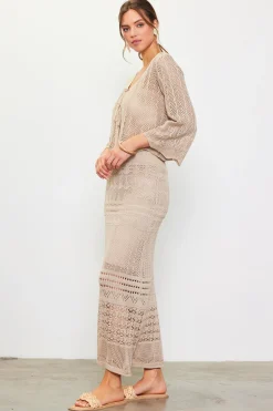 Open Knit Midi Skirt*SKIES ARE BLUE Outlet