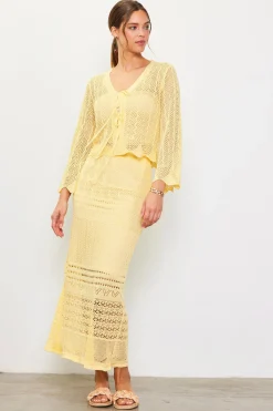 Open Knit Midi Skirt*SKIES ARE BLUE Discount