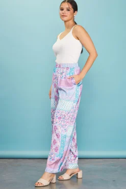 Patch Print Wide-Leg Pants*SKIES ARE BLUE Online