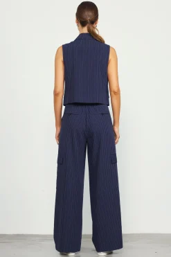 Pinstriped Double Breasted Vest*SKIES ARE BLUE Best