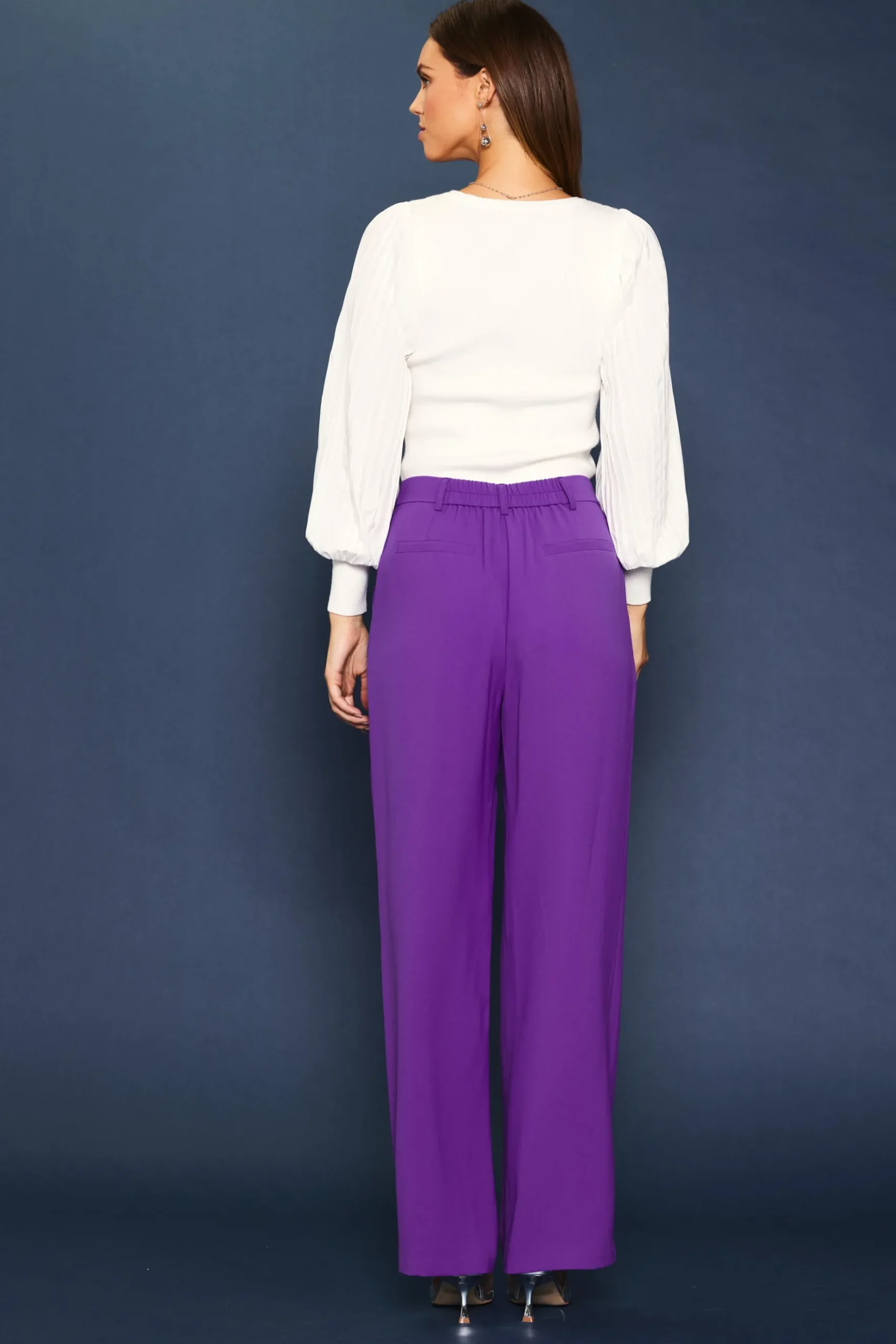 Pintuck Wide Leg Trousers*SKIES ARE BLUE