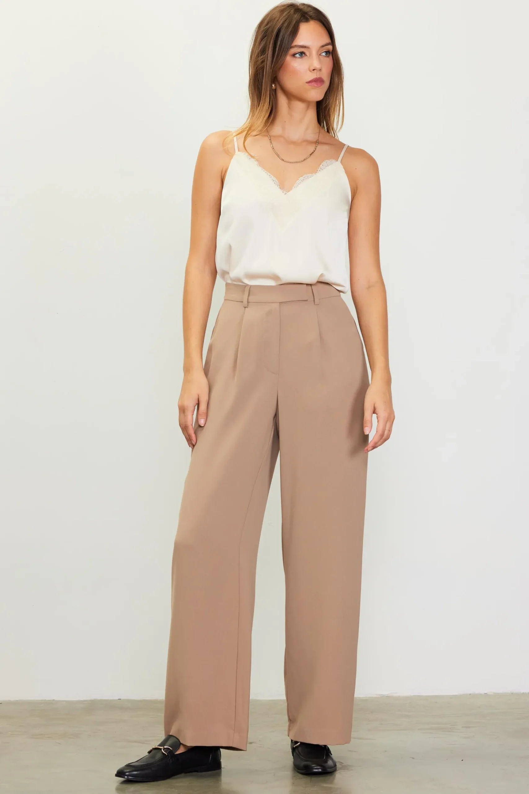 Pintuck Wide Leg Trousers*SKIES ARE BLUE Hot