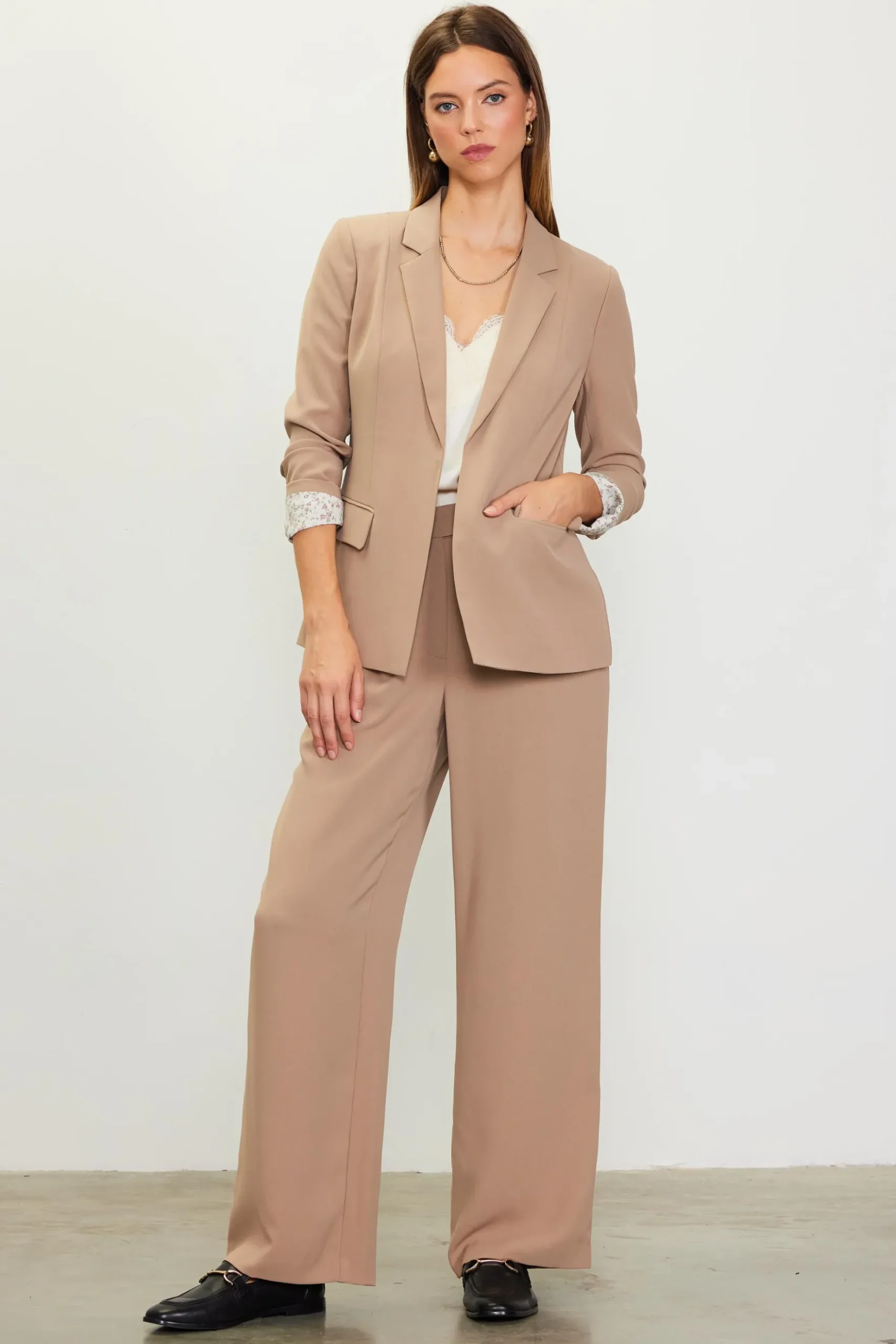 Pintuck Wide Leg Trousers*SKIES ARE BLUE Hot