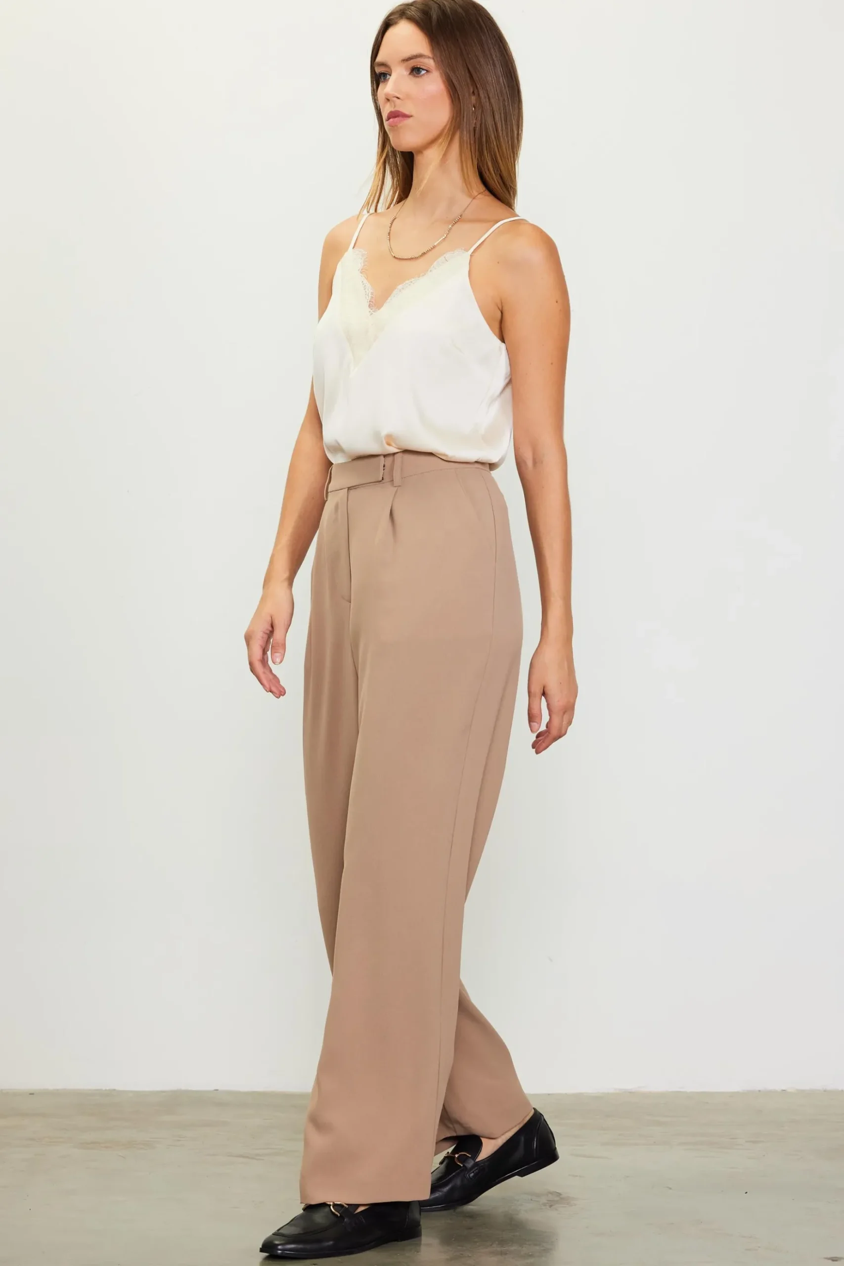 Pintuck Wide Leg Trousers*SKIES ARE BLUE Hot