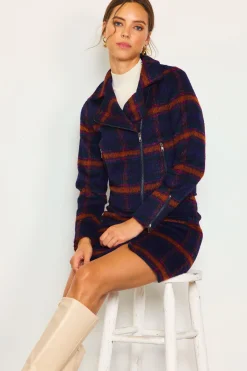 Plaid Moto Jacket*SKIES ARE BLUE Sale