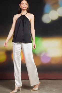Pleated Detailing Halter Top*SKIES ARE BLUE Discount