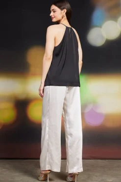 Pleated Detailing Halter Top*SKIES ARE BLUE Discount