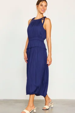 Pleated Halter Midi Dress*SKIES ARE BLUE Sale
