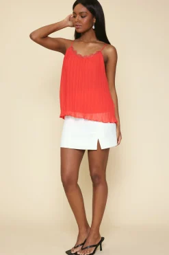 Pleated Lace Detail Cami Top*SKIES ARE BLUE Clearance