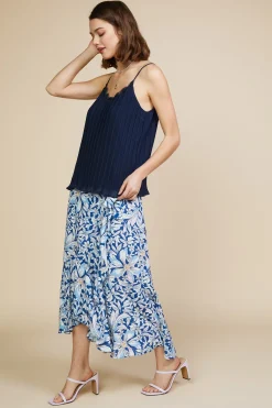 Pleated Lace Detail Cami Top*SKIES ARE BLUE Sale