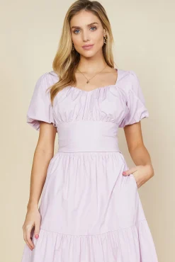Poplin Bubble Sleeve Crop Top*SKIES ARE BLUE Sale