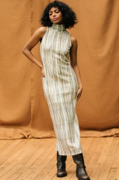 Printed Crochet Sleeveless Dress*SKIES ARE BLUE Best