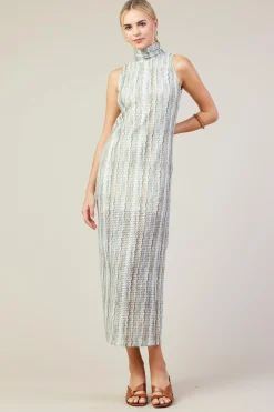 Printed Crochet Sleeveless Dress*SKIES ARE BLUE Best