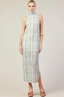 Printed Crochet Sleeveless Dress*SKIES ARE BLUE Best