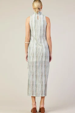Printed Crochet Sleeveless Dress*SKIES ARE BLUE Best