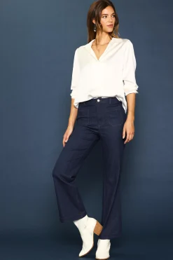 Recycled Button Down Top*SKIES ARE BLUE Outlet