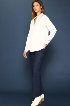 Recycled Button Down Top*SKIES ARE BLUE Outlet