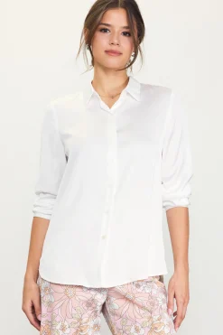 Recycled Classic Button Down Top*SKIES ARE BLUE Outlet
