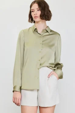 Recycled Classic Button Down Top*SKIES ARE BLUE Best