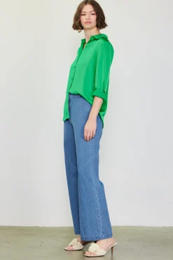 Recycled Classic Button Down Top*SKIES ARE BLUE Online