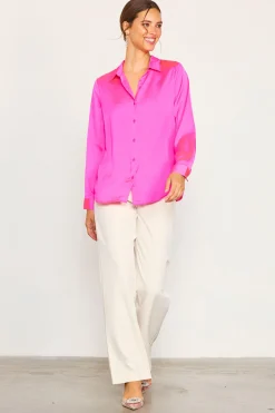 Recycled Classic Button Down Top*SKIES ARE BLUE Clearance