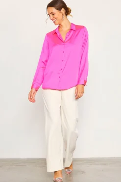 Recycled Classic Button Down Top*SKIES ARE BLUE Clearance