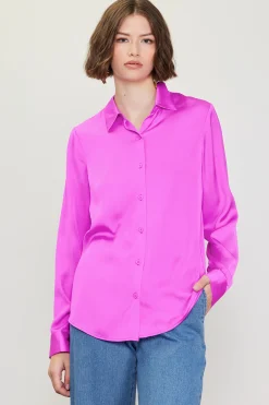 Recycled Classic Button Down Top*SKIES ARE BLUE Hot