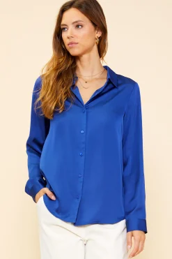 Recycled Classic Button Down Top*SKIES ARE BLUE Online